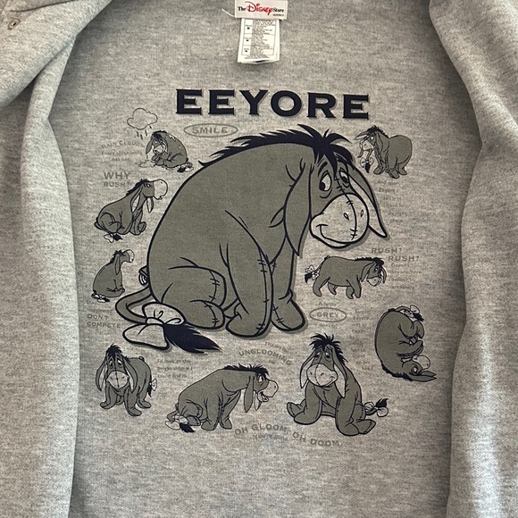 Vintage The Disney Store Eeyore Blue Windbreaker Size M - Picture 5 of 10